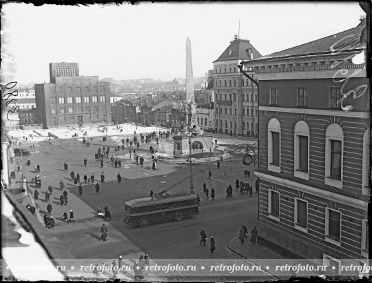 Тверская площадь от Моссовета, 1920-е годы.