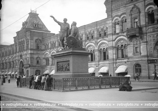 Москва, памятник Минину и Пожарскому, Красная площадь, 1920-е годы