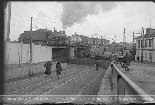 Железнодорожный мост в районе Каланчевской, 1920-е годы
