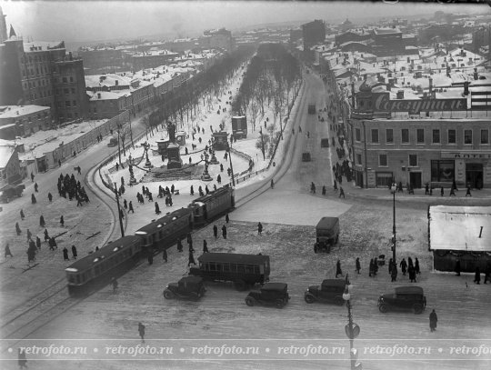 Трамваи на Тверском бульваре, 1920-е годы