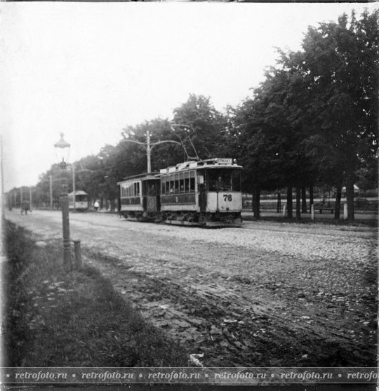 Москва, трамвайные пути, 1910-е годы