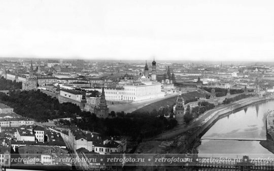 Москва, вид на Кремль, 1930-е годы.