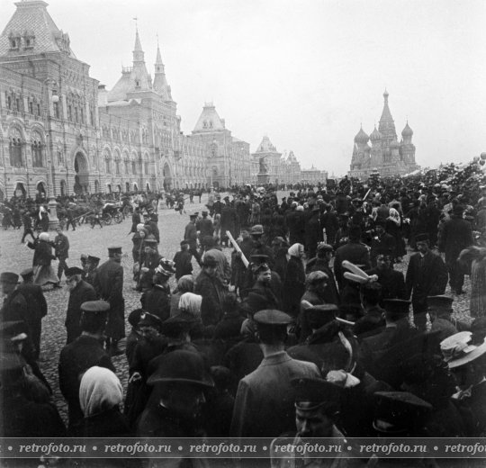 Москва, Красная площадь, воскресный базар, 1900-е годы.